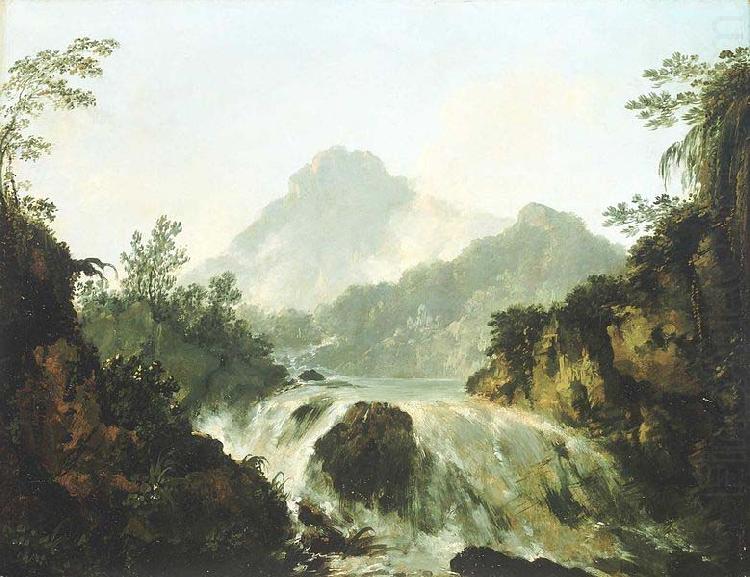 William Hodges A Cascade in the Tuauru Valley, Tahiti china oil painting image